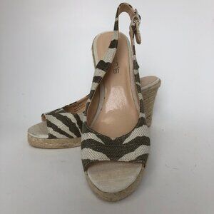 CHICO'S Simone Zebra Peep-Toe Slingback Espadrille